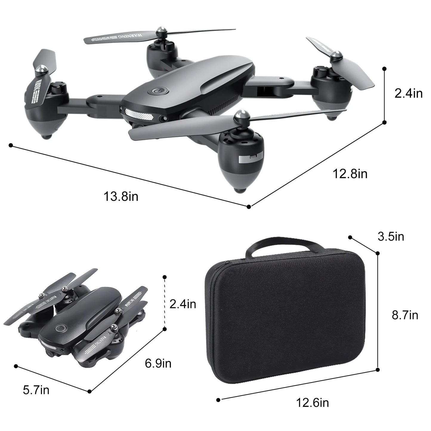 JY01 GPS Foldable Drone with 4K Camera for Adults, Optical Flow Sensor, 2 Batteries, Black