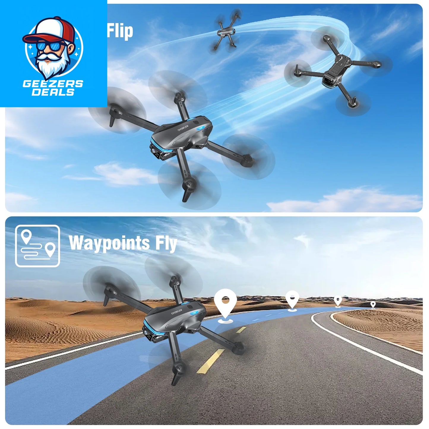 1080P FPV Drone for Adults with Brushless Motor and Optical Flow