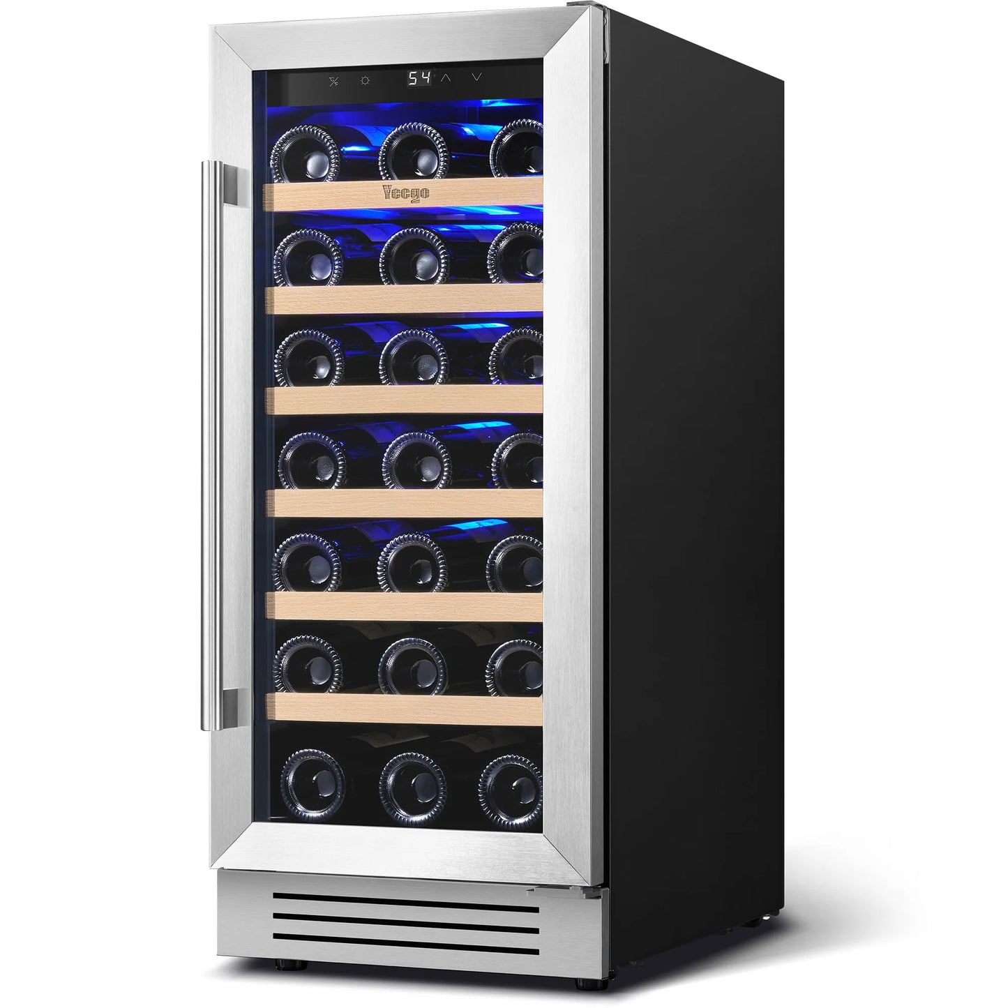 15" Wine Refrigerators, 33 Bottle Wine Fridge,Freestanding & Built-In Wine Cooler