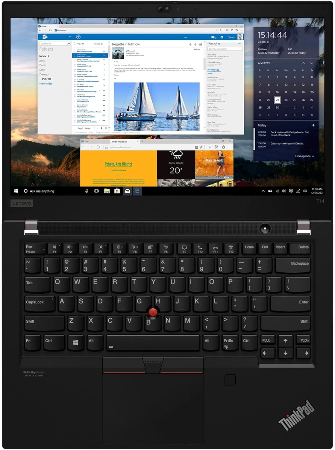 Thinkpad T14 Gen 2 14" FHD 300Nits Business Laptop, Intel Quad-Core I5-1135G7 (Beat I7-1065G7), 24GB DDR4 RAM, 1TB Pcie SSD, Wifi6, BT5.2, Backlit Keyboard, Windows 10 Pro, Conference Speaker