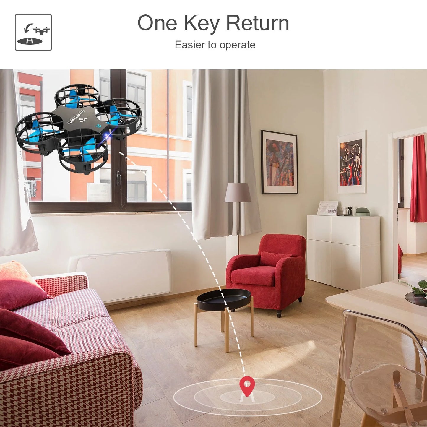 H823H Mini Drone for Kids, Radio Control Quadcopter for Beginners with Altitude Hold, Headless Mode, 3D Flips, One Key Return and Speed Adjustment