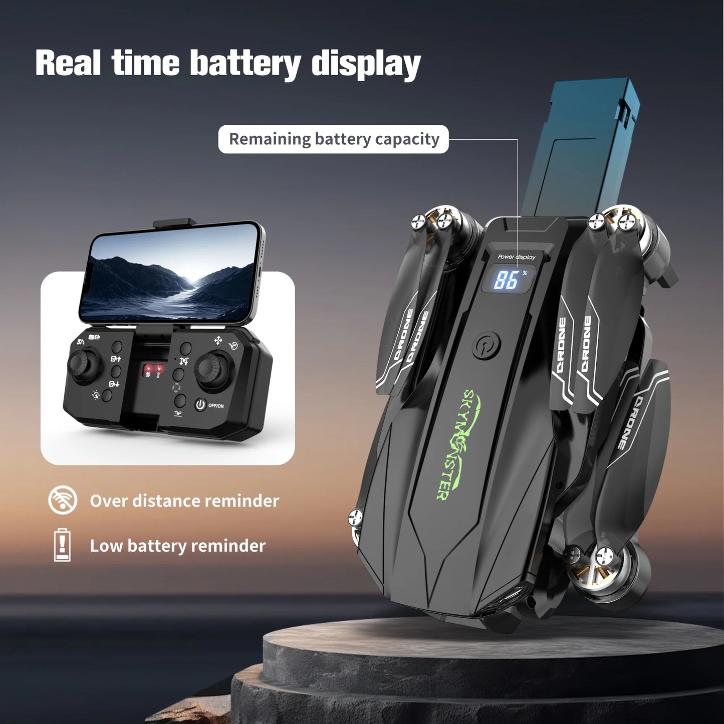 2.4G 4Ch Dual Camera, Remote Control Quadcopter ,High Definition Airplane ,Rc Drone Gifts Toys,3 Battery