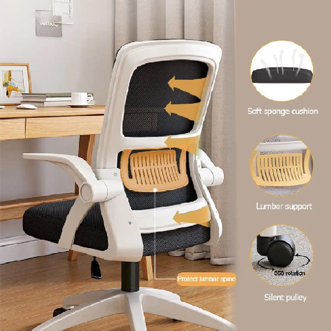 Home Office Chair Ergonomic Desk Chair Breathable Mesh Chair High Back Desk Chair with Adjustable Height,Swivel Chair