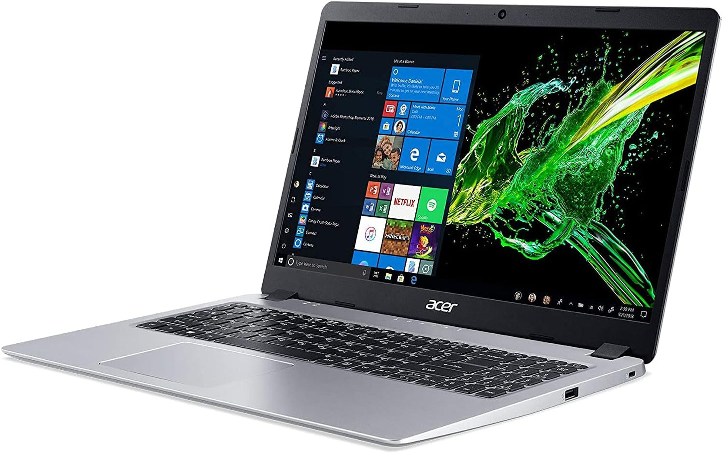 2022 Aspire 5 Slim Laptop, 15.6 Inch FHD IPS Display, AMD Ryzen 3 3200U (Beat I5 7200U), 12GB DDR4, 512GB Pcie SSD, Backlit Keyboard, Wi-Fi 6, Windows 10 Home, Bundle with JAWFOAL