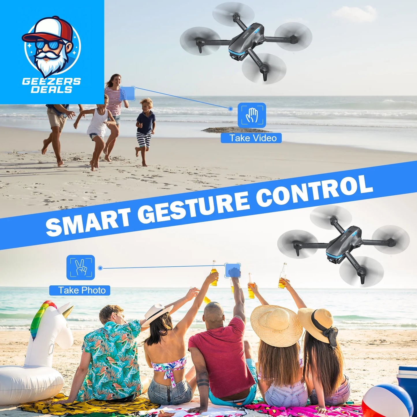 1080P FPV Drone for Adults with Brushless Motor and Optical Flow