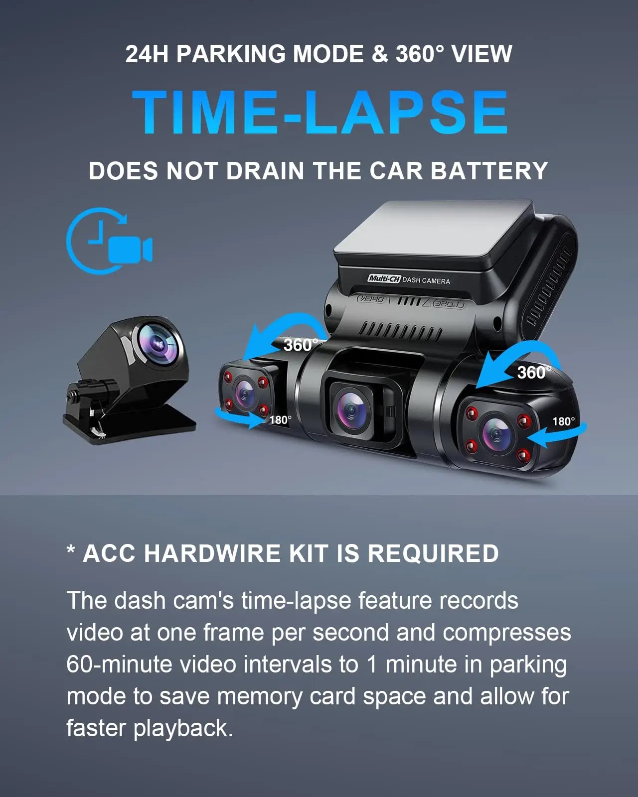 4 Channel Dashcam Built-In GPS Wifi Night Vision 360 Degree View Dash Car Camera Parking Monitor 128G 1080P