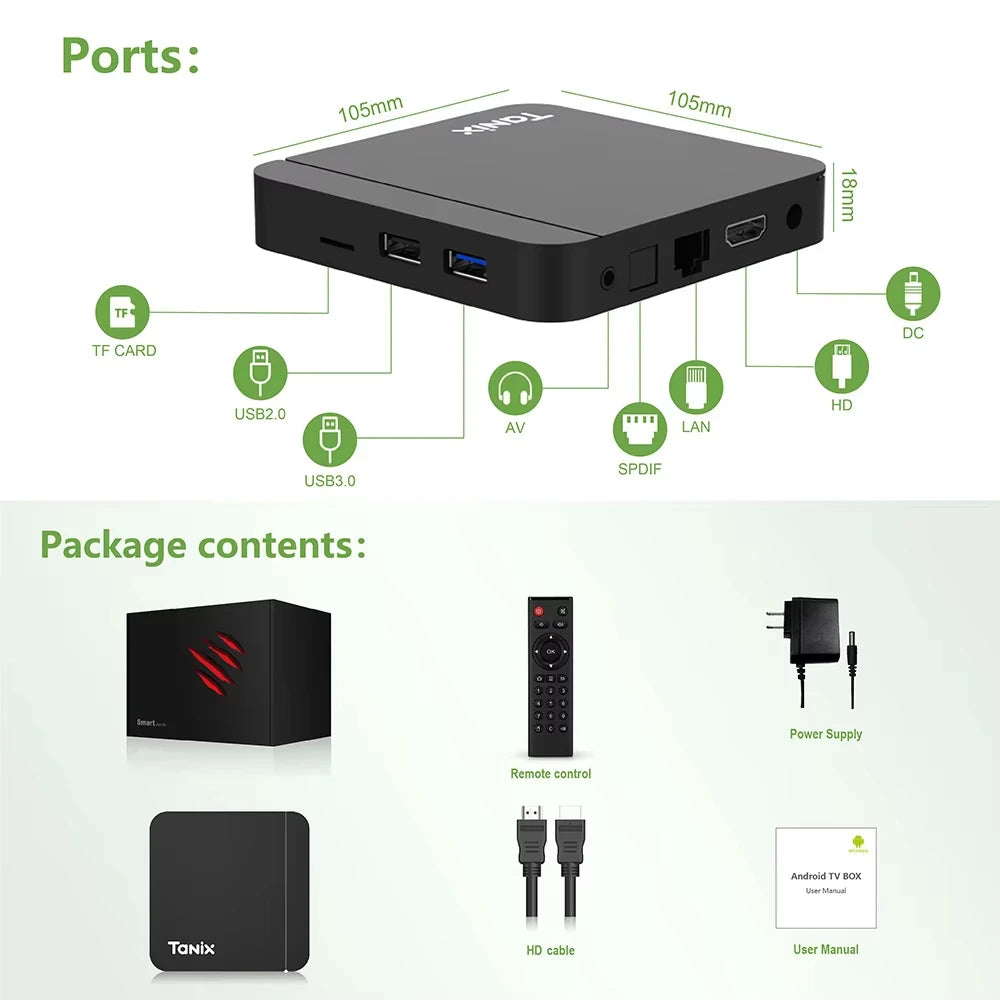 W2 Android 11 TV Box Amlogic S905W2 2GB 16GB 2.4G/5G Dual Wifi BT Media Player Set Top Box VS X4 Box