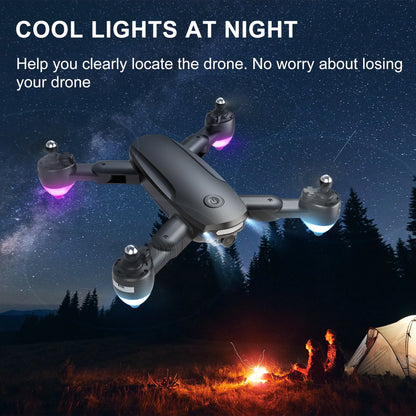 JY01 GPS Foldable Drone with 4K Camera for Adults, Optical Flow Sensor, 2 Batteries, Black