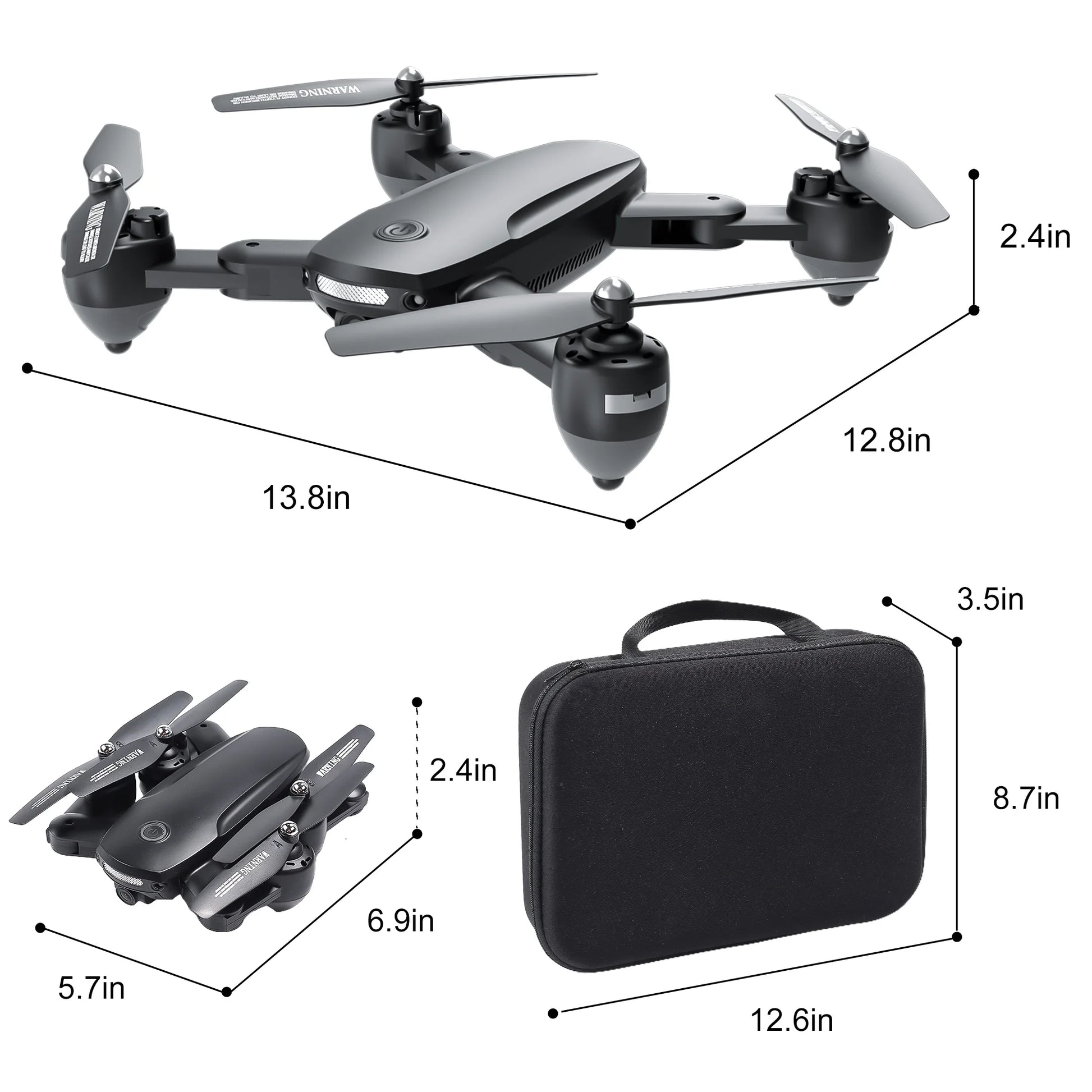 JY01 GPS Foldable Drone with 4K Camera for Adults, Optical Flow Sensor, 2 Batteries, Black