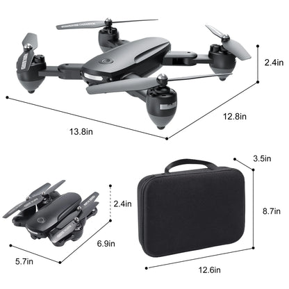 JY01 GPS Foldable Drone with 4K Camera for Adults, Optical Flow Sensor, 2 Batteries, Black