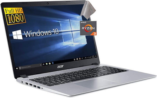 2022 Aspire 5 Slim Laptop, 15.6 Inch FHD IPS Display, AMD Ryzen 3 3200U (Beat I5 7200U), 12GB DDR4, 512GB Pcie SSD, Backlit Keyboard, Wi-Fi 6, Windows 10 Home, Bundle with JAWFOAL