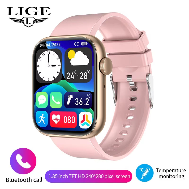 New Smart Watch 2025 Wireless Charging Smartwatch Bluetooth Calls Men Women Smartwatches Fitness Bracelet Custom Watch Face