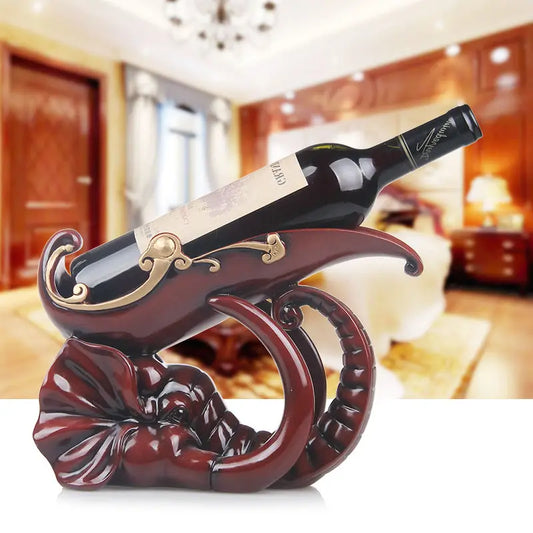 Elephant Red Wine Holder Living Room Luxury Wine Cabinet Decorations High Foot Wine Glass Holder Household Wine Bottle Rack