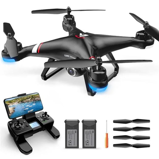 XS69007 GPS Drone with 1080P HD Camera for Adults & Kids - 5G Transmission FPV Drone - TSRC X7 RC Quadcopter with 2 Batteries - Auto Return - Follow Me - Altitude Hold - Easy for Beginners