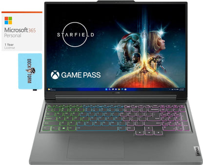 Legion Slim 5 Gaming/Entertainment Laptop (AMD Ryzen 5 7640HS 6-Core, 16.0In 144 Hz Wide UXGA (1920X1200), Win 10 Pro) with Microsoft 365 Personal , Dockztorm Hub