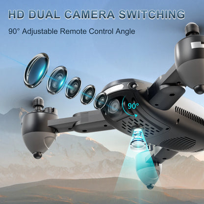 JY01 GPS Foldable Drone with 4K Camera for Adults, Optical Flow Sensor, 2 Batteries, Black