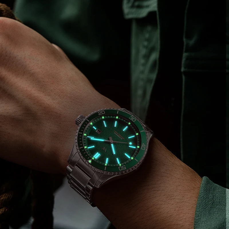 WM Watch Dive Watch Automatic Mechanical Watches Man Diving Watch Sapphire Stainless Steel Diver  Wrist Watch WM046