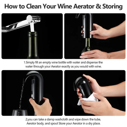 Wine Aerator, Electric Wine Decanter, Wine Dispenser, Wine Pourer, Wine Accessories Wine Gifts for Wine Lovers