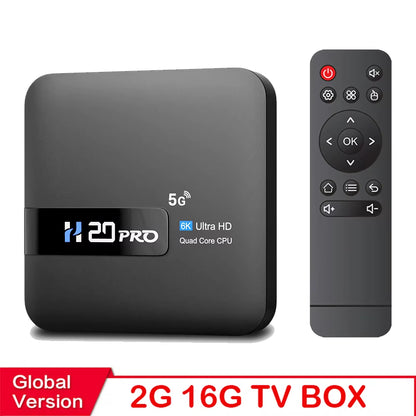 H20PRO Android 10 TV Box 16GB Support 2.4G/5G WIFI 4K HD Video Media Player Android TV Box 1080P Set Top Box