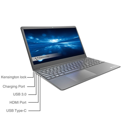 15.6" Ultra Slim Notebook with Carrying Case & Wireless Mouse, FHD, Intel® Core™ I3-1115G4, Dual Core, 4GB Memory, 128GB SSD, Windows 11 S