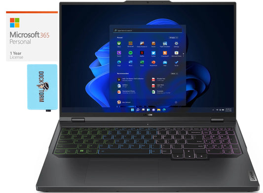 LEGION Pro 5I Gaming/Entertainment Laptop (Intel I9-13900Hx 24-Core, 16.0In 165 Hz Wide QXGA (2560X1600), Win 11 Pro) with Microsoft 365 Personal , Dockztorm Hub