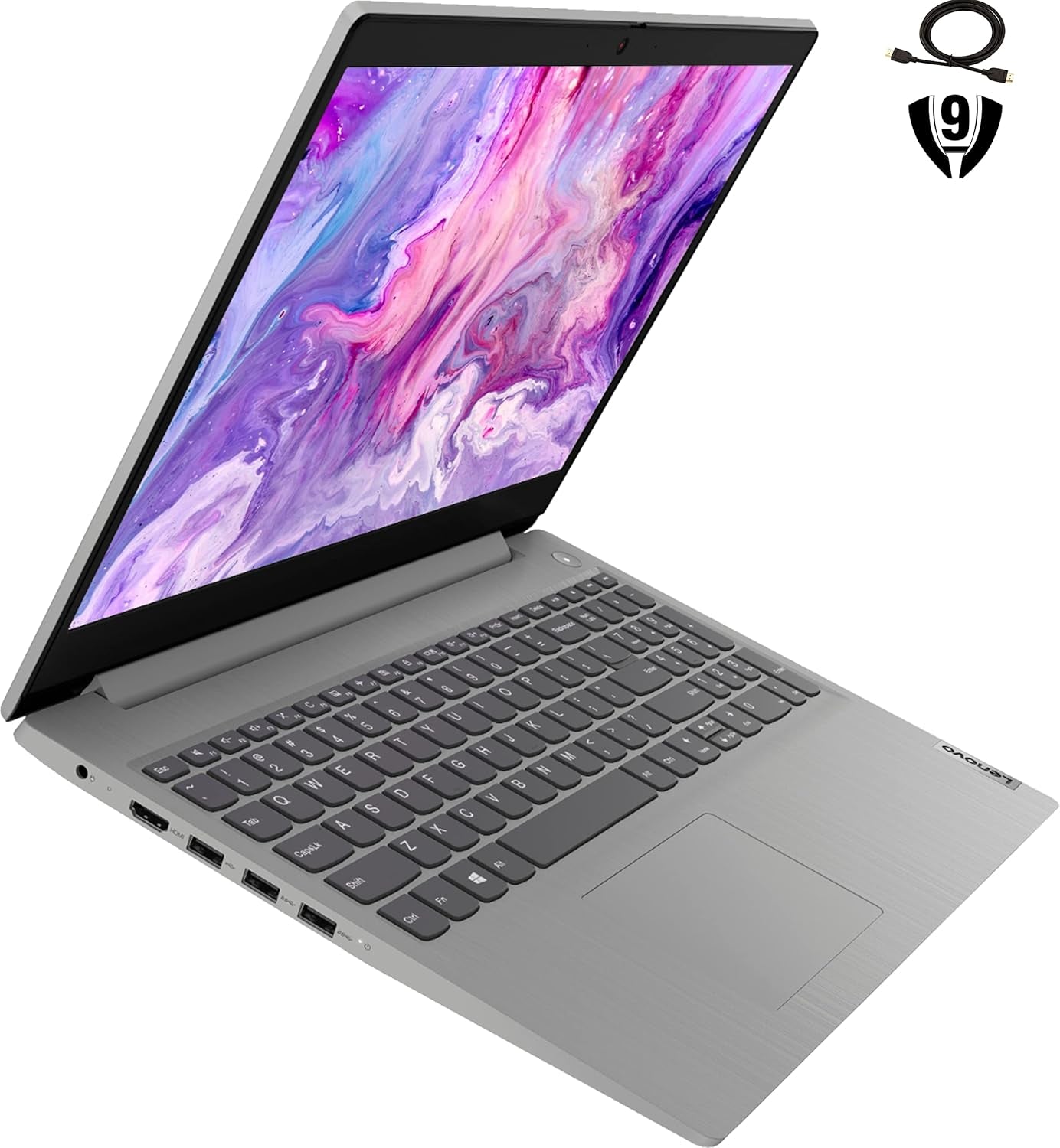 Ideapad 3 15 Laptop, 15.6” FHD Display, AMD Ryzen 3 3250U Processor, 8GB DDR4 RAM, 256GB Pcie SSD, Webcam, HDMI, Wifi 5, Light Weight, Platinum Grey, Windows 10