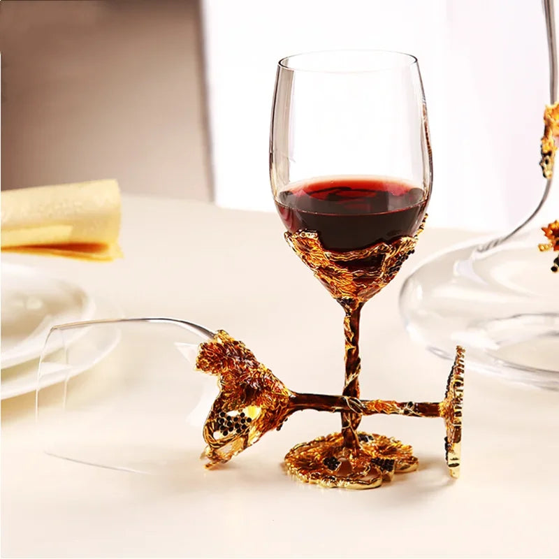 Glass Wine Bottle, Wine Decanter，Creativity, Enamel Color, Wine Cup, Home Decoration, Wine Glass Set，Home Bar，Gift