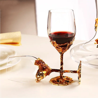 Glass Wine Bottle, Wine Decanter，Creativity, Enamel Color, Wine Cup, Home Decoration, Wine Glass Set，Home Bar，Gift