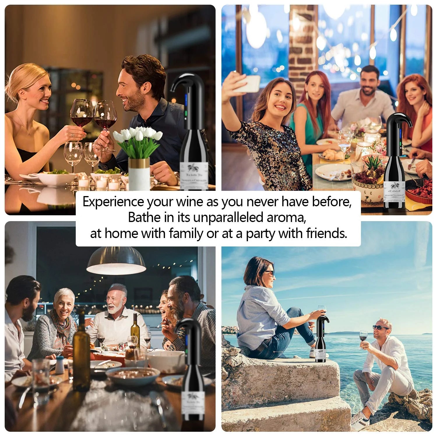 Wine Aerator, Electric Wine Decanter, Wine Dispenser, Wine Pourer, Wine Accessories Wine Gifts for Wine Lovers