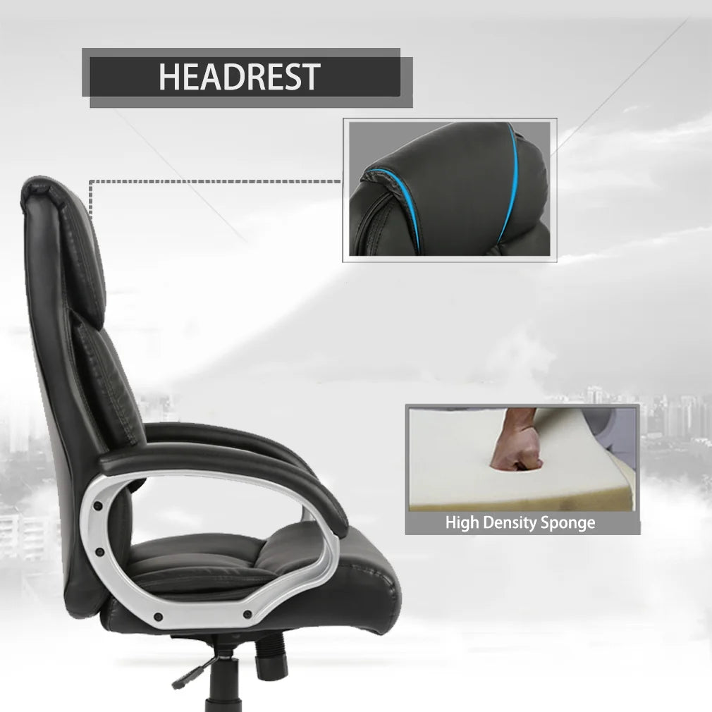 Ergonomic Gaming Chair W/Lumbar Support, Rolling Swivel Office Chair for Adults, Black