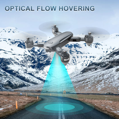 JY01 GPS Foldable Drone with 4K Camera for Adults, Optical Flow Sensor, 2 Batteries, Black