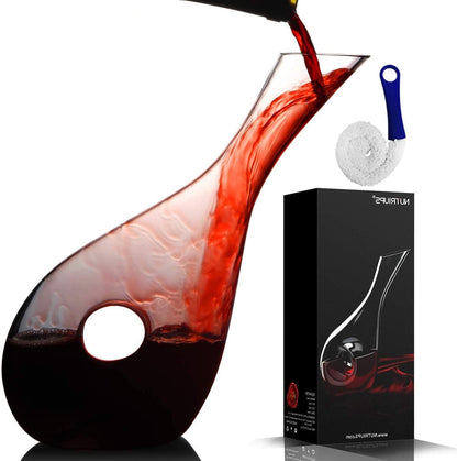 Wine Decanters by  Hand Blown Red Wine Carafe Classic Pierced Designed Wine Decanter Luxury Wine Decanter