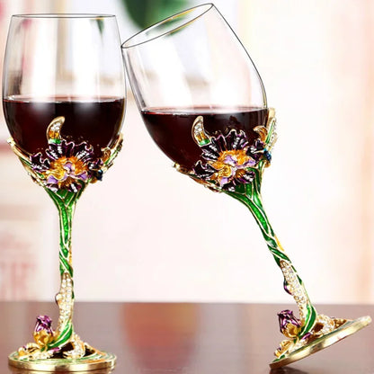 Glass Wine Bottle, Wine Decanter，Creativity, Enamel Color, Wine Cup, Home Decoration, Wine Glass Set，Home Bar，Gift