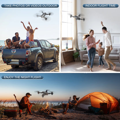 JY01 GPS Foldable Drone with 4K Camera for Adults, Optical Flow Sensor, 2 Batteries, Black