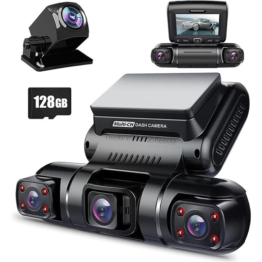 4 Channel Dashcam Built-In GPS Wifi Night Vision 360 Degree View Dash Car Camera Parking Monitor 128G 1080P