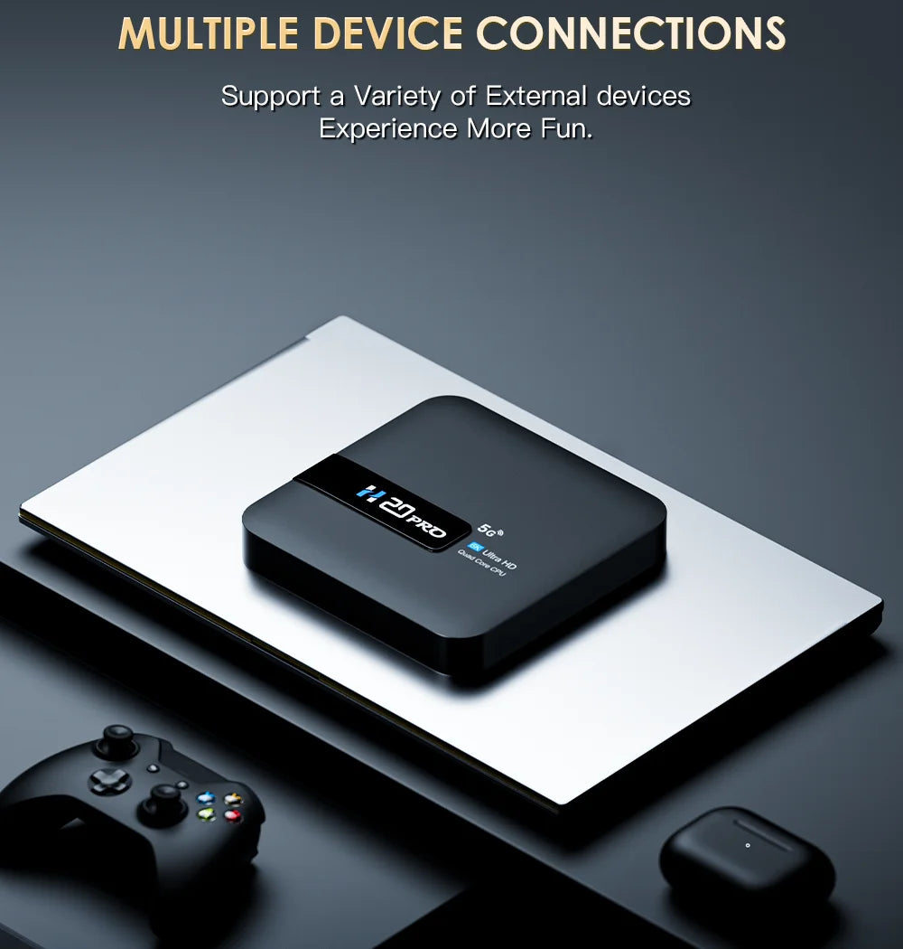 H20PRO Android 10 TV Box 16GB Support 2.4G/5G WIFI 4K HD Video Media Player Android TV Box 1080P Set Top Box