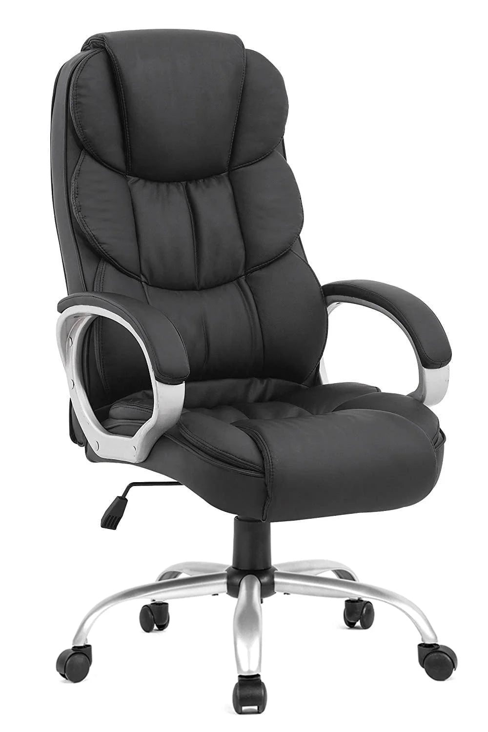 Ergonomic Gaming Chair W/Lumbar Support, Rolling Swivel Office Chair for Adults, Black